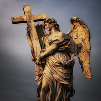 Buy canvas prints of Angel Carrying The Cross by Artur Bogacki