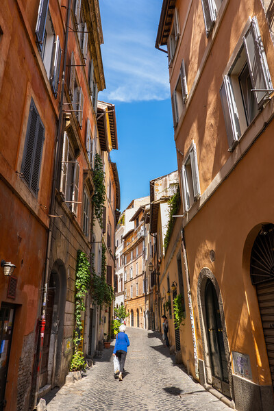 Narrow Street In City Of Rome Picture Board by Artur Bogacki