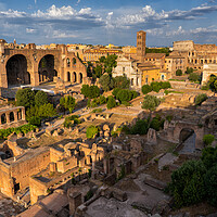 Buy canvas prints of Sunset At Roman Forum In Rome by Artur Bogacki