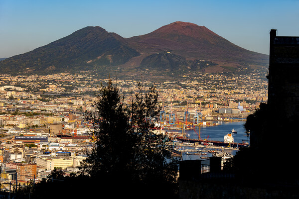 Mount Vesuvius Above Naples In Italy Picture Board by Artur Bogacki