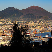 Buy canvas prints of Mount Vesuvius Above Naples In Italy by Artur Bogacki