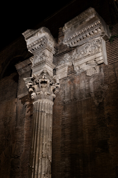 The Pantheon Temple Architectural Details In Rome Picture Board by Artur Bogacki