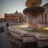 Buy canvas prints of Maderno Fountain In Vatican by Artur Bogacki