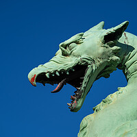 Buy canvas prints of Dragon Head With Bloody Mouth by Artur Bogacki