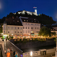 Buy canvas prints of Ljubljana by Night in Slovenia by Artur Bogacki