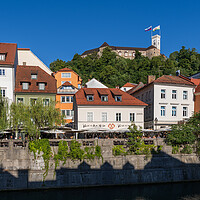 Buy canvas prints of Ljubljana Old Town And Castle In Slovenia by Artur Bogacki