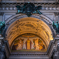 Buy canvas prints of Tympanum With Christ Healer Of Berlin Cathedral by Artur Bogacki