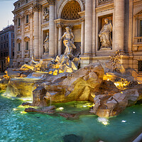 Buy canvas prints of Evening At The Trevi Fountain In Rome by Artur Bogacki