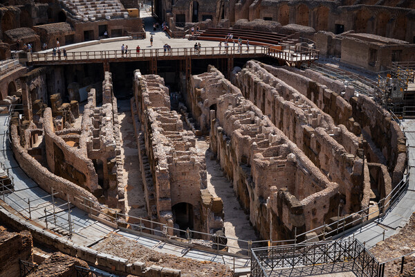 Colosseum Hypogeum Ruins Under Arena Picture Board by Artur Bogacki