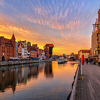 Buy canvas prints of City Of Gdansk At Golden Hour by Artur Bogacki