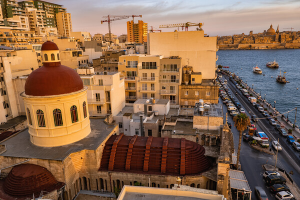 Townscape of Sliema in Malta Picture Board by Artur Bogacki