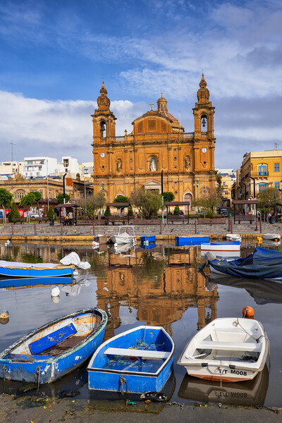 Msida Marina And St Joseph Church In Malta Picture Board by Artur Bogacki