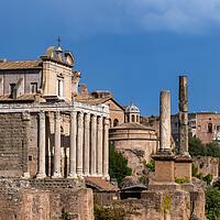 Buy canvas prints of Temples And Churches At Roman Forum by Artur Bogacki