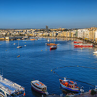 Buy canvas prints of The Marsamxett Harbour In Malta by Artur Bogacki