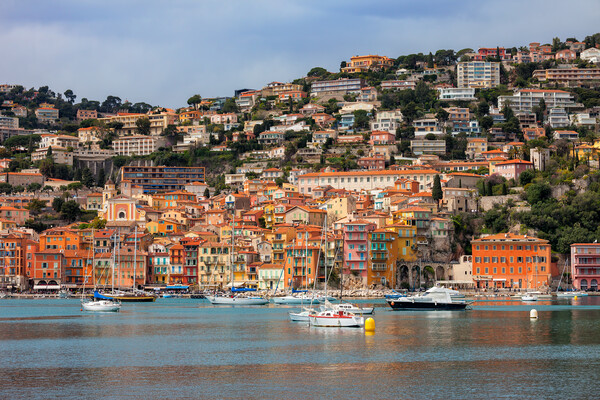 Town of Villefranche sur Mer in France Picture Board by Artur Bogacki