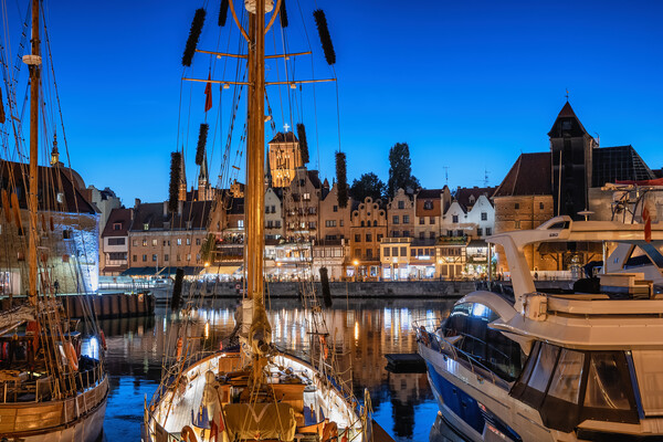 Evening In City Of Gdansk In Poland Picture Board by Artur Bogacki