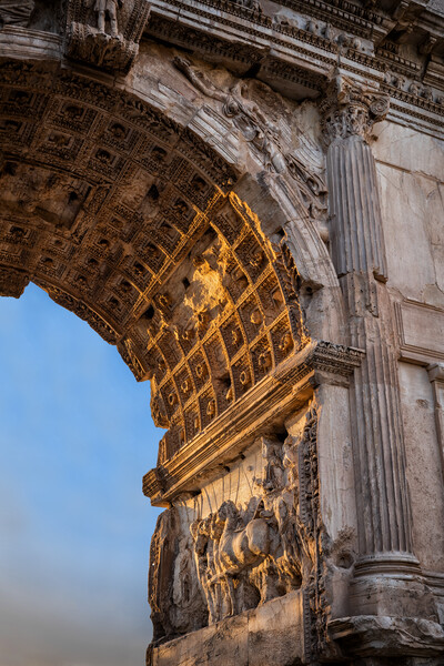 Ancient Arch of Titus at Sunset in Rome Picture Board by Artur Bogacki