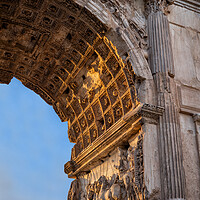 Buy canvas prints of Ancient Arch of Titus at Sunset in Rome by Artur Bogacki
