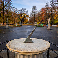Buy canvas prints of Historic Sundial In Saxon Garden In Warsaw by Artur Bogacki