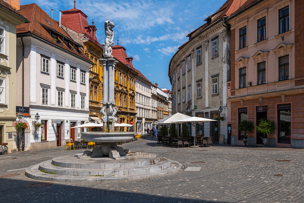 The Upper Square In Ljubljana Old Town Picture Board by Artur Bogacki