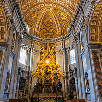 Buy canvas prints of Altar In Basilica of St Peter In Vatican by Artur Bogacki