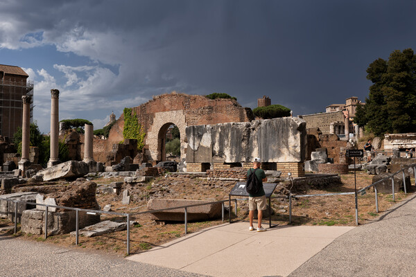 Basilica Aemilia At Roman Forum In Rome Picture Board by Artur Bogacki