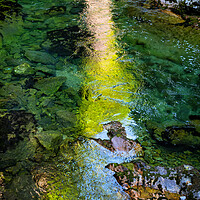 Buy canvas prints of Sunlight Reflection In River Of Vintgar Gorge by Artur Bogacki