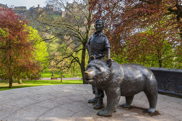 Wojtek The Soldier Bear Statue In Edinburgh Picture Board by Artur Bogacki