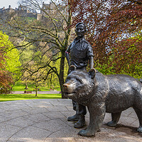 Buy canvas prints of Wojtek The Soldier Bear Statue In Edinburgh by Artur Bogacki