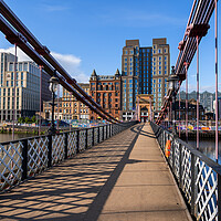 Buy canvas prints of South Portland Street Suspension Bridge In Glasgow by Artur Bogacki