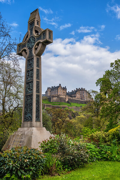 Dean Ramsay Memorial And Edinburgh Castle Picture Board by Artur Bogacki