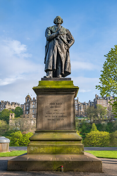 Adam Black Statue In Edinburgh Picture Board by Artur Bogacki