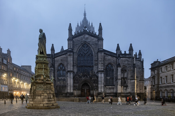 St Giles Cathedral At Dusk In Edinburgh Picture Board by Artur Bogacki