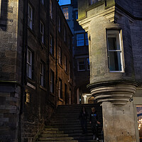 Buy canvas prints of Narrow Alley By Night In Medieval Edinburgh by Artur Bogacki