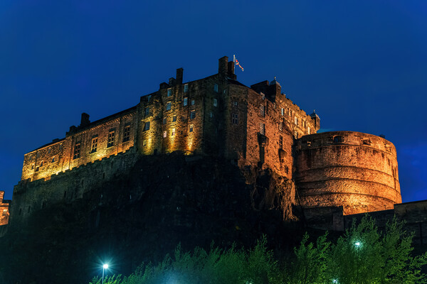 Edinburgh Castle At Night In Scotland Picture Board by Artur Bogacki