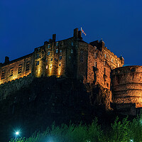 Buy canvas prints of Edinburgh Castle At Night In Scotland by Artur Bogacki