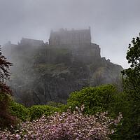 Buy canvas prints of Edinburgh Castle In Fog At Dusk by Artur Bogacki
