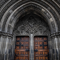 Buy canvas prints of St Giles Cathedral Arched Portal In Edinburgh by Artur Bogacki
