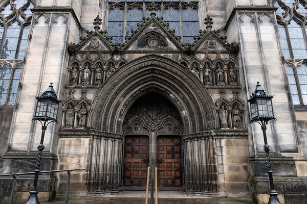 St Giles Cathedral West Doorway In Edinburgh Picture Board by Artur Bogacki