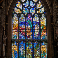 Buy canvas prints of Jesus Stills the Sea of Galilee Stained Glass Window by Artur Bogacki