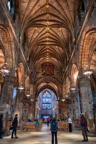 Saint Giles Cathedral Interior In Edinburgh Picture Board by Artur Bogacki