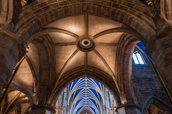 Rib and Tierceron Vault in St Giles Cathedral, Edinburgh Picture Board by Artur Bogacki