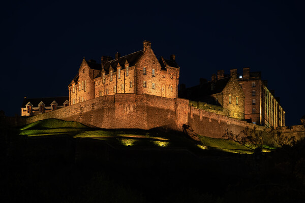 Edinburgh Castle At Night In Scotland Picture Board by Artur Bogacki