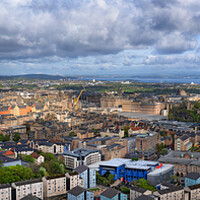 Buy canvas prints of Panorama of Edinburgh City in Scotland by Artur Bogacki
