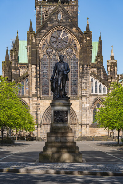 Glasgow Cathedral And David Livingstone Statue Picture Board by Artur Bogacki