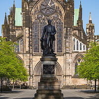 Buy canvas prints of Glasgow Cathedral And David Livingstone Statue by Artur Bogacki