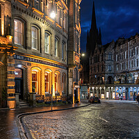 Buy canvas prints of Victoria Street At Night In Edinburgh by Artur Bogacki