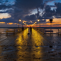 Buy canvas prints of Baltic Sea Pier After Rain At Dawn by Artur Bogacki