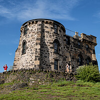 Buy canvas prints of Observatory House Gothic Tower In Edinburgh by Artur Bogacki