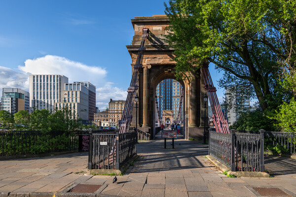 South Portland Street Suspension Bridge In Glasgow Picture Board by Artur Bogacki